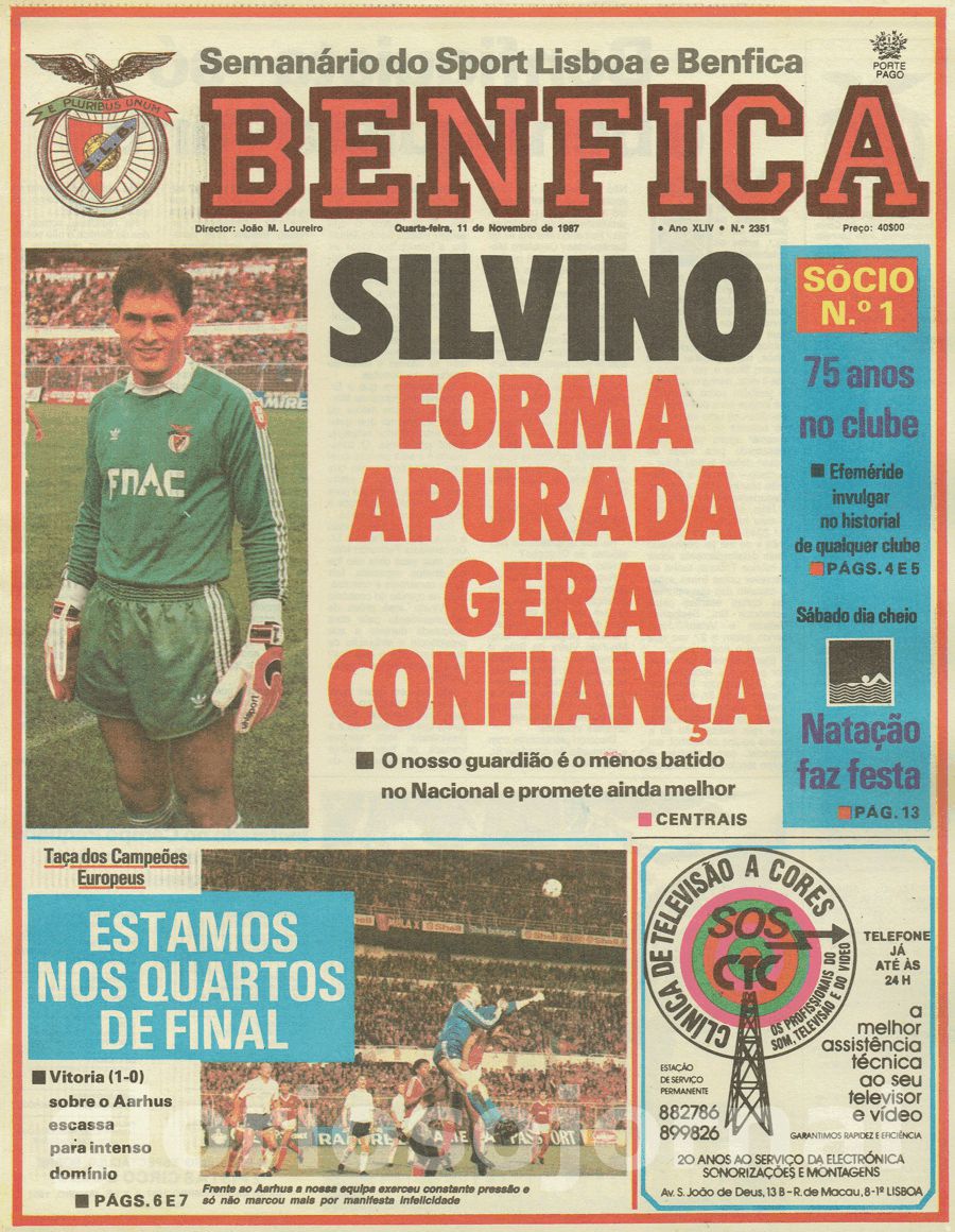 jornal o benfica 2351 1987-11-11